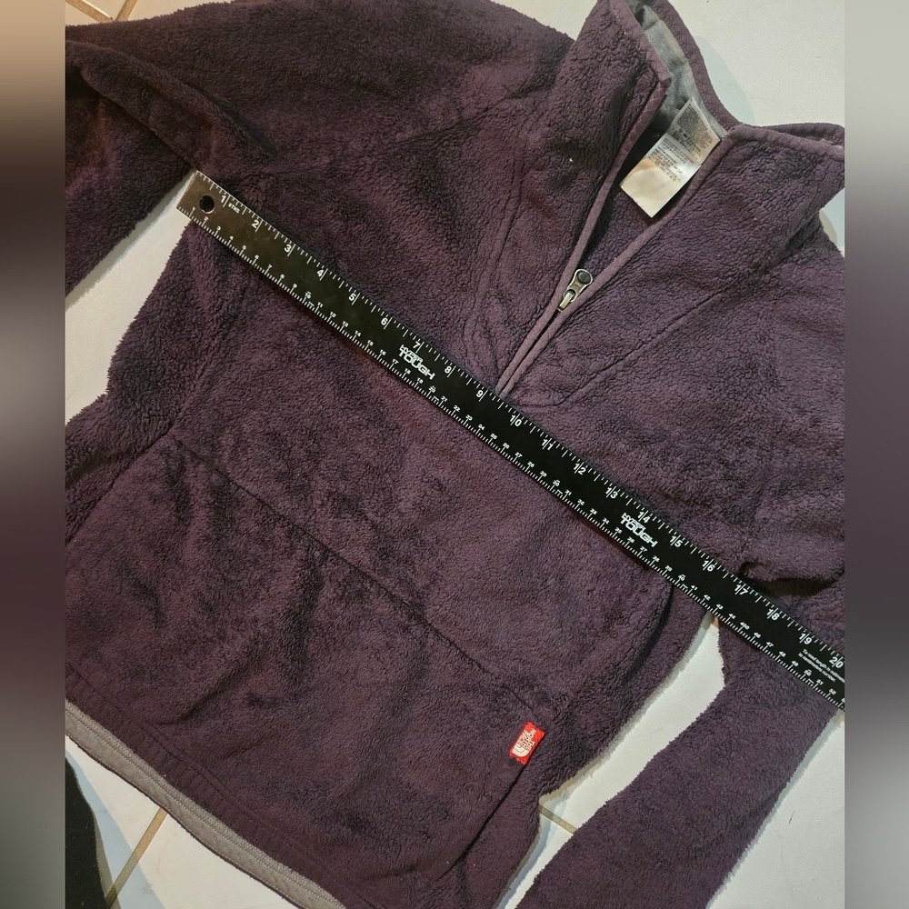 The North Face Womens Purple Long Sleeve Fleece Pullover Jacket Small 1/4 Zip Sm - Picture 2 of 7
